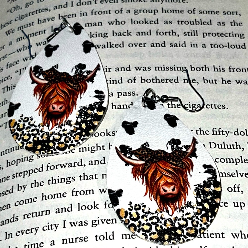 Highland cow earrings